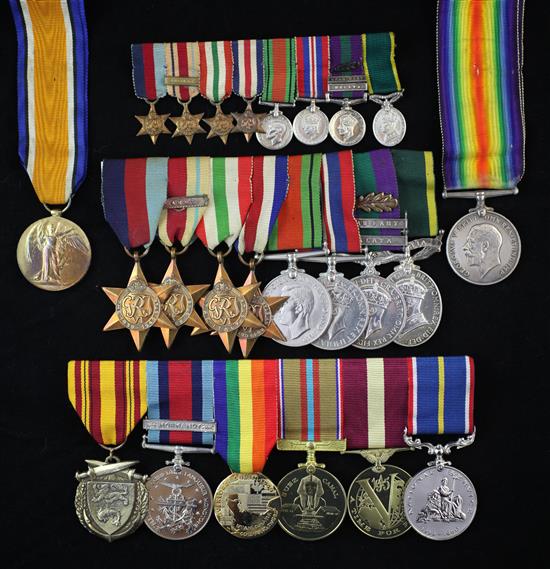 Major E.A. Sinnock, Royal Signals. A group of eight WWII medals and George VI medals,